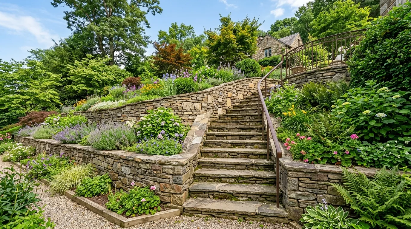 Tiered Retaining Wall Layout